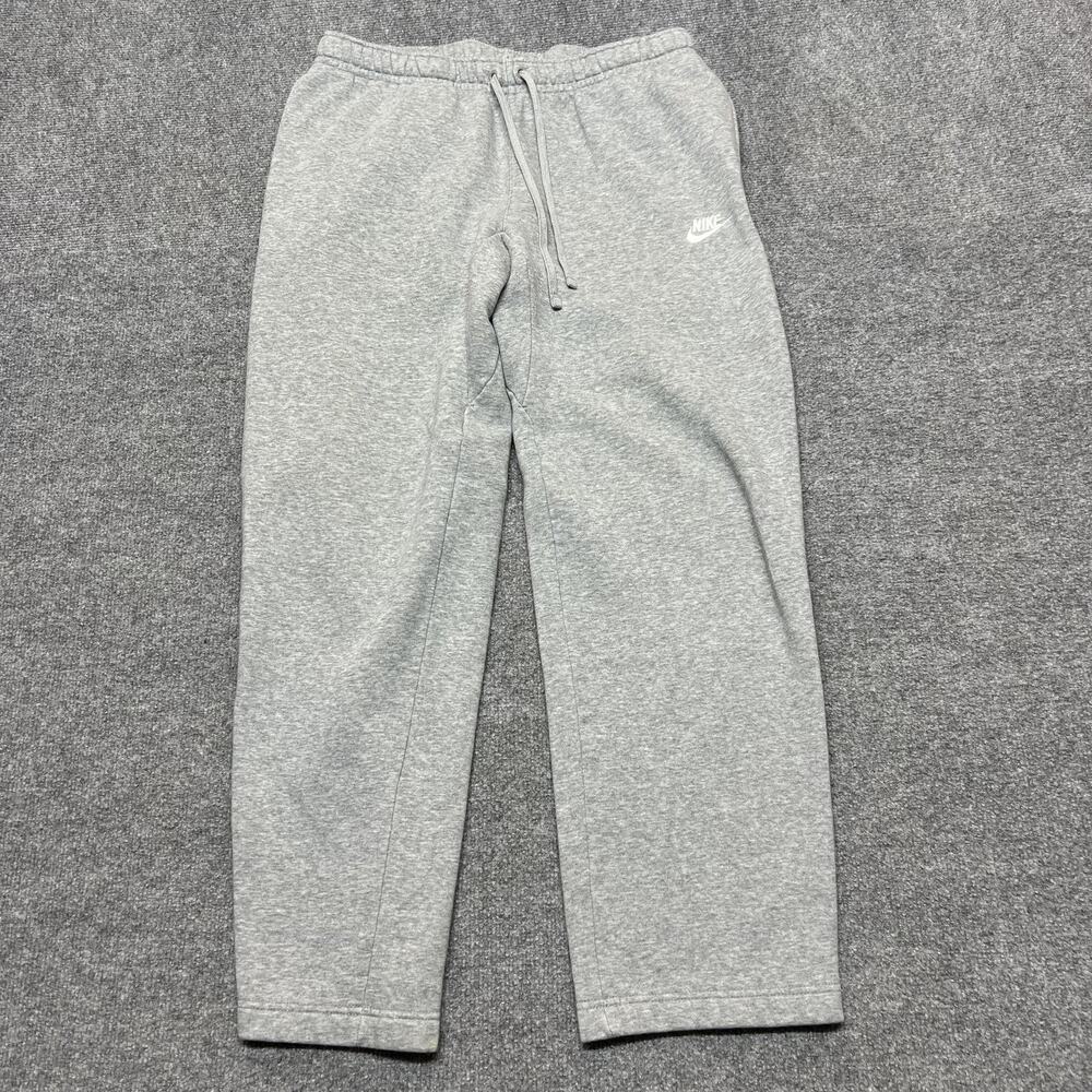 Nike Sweatpants Mens Large Gray Fleece Elastic Waist Pockets Gym Athletic